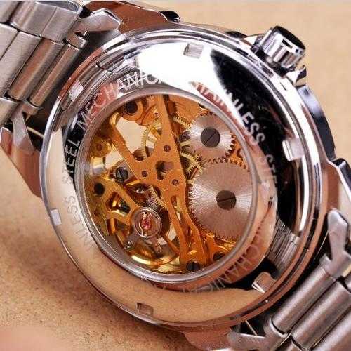 WINNER 378 Self-winding Mechanical Watch Classic Stainless Steel Strap Men Wrist Watch