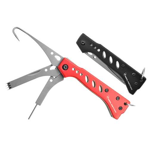 3 in 1 Folding Squid Fork Fish Gripper Stainless Steel Outdoor Fishing Pliers Hook Tools