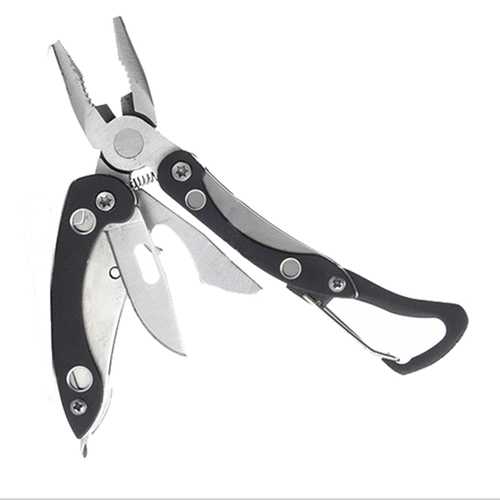 LAOTIE 9 in 1 75mm Multifunction Folding Knife Fishing Pliers Steel Outdooors Pocket Screwdriver Opener Tools