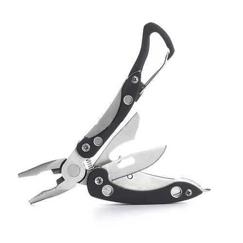 LAOTIE 9 in 1 75mm Multifunction Folding Knife Fishing Pliers Steel Outdooors Pocket Screwdriver Opener Tools