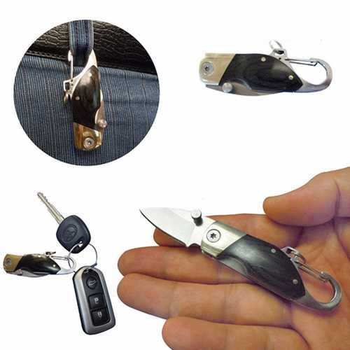 LAOTIE 6.8cm Outdoor Survival Camping Fishing Folding Knife Multifunction Knife Keychain Tools Small Mode