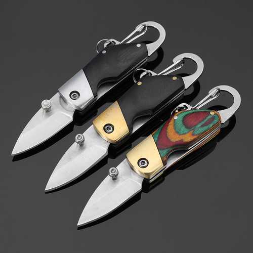 LAOTIE 6.8cm Outdoor Survival Camping Fishing Folding Knife Multifunction Knife Keychain Tools Small Mode