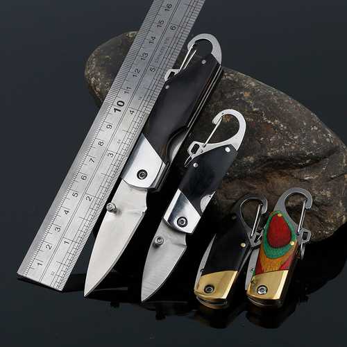 LAOTIE 6.8cm Outdoor Survival Camping Fishing Folding Knife Multifunction Knife Keychain Tools Small Mode