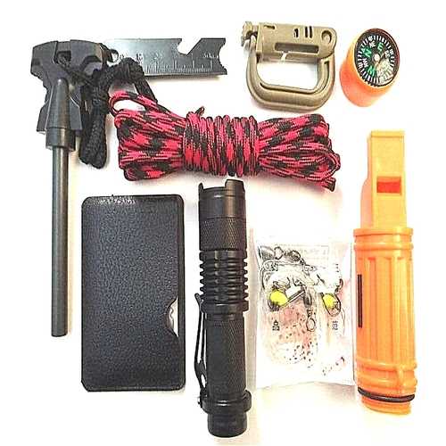 Multifunction Emergency Survival Kit Outdoor SOS Equipment Tool First Aid Fishing Box For Hunting