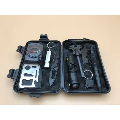 Outdoor SOS Emergency Equipment Tool Supplies Survival Kit First Aid Box