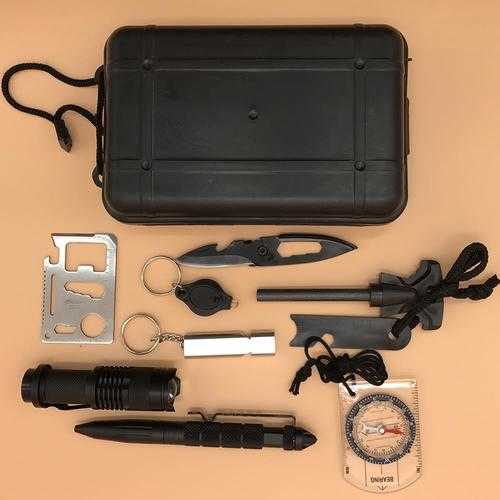 Outdoor SOS Emergency Equipment Tool Supplies Survival Kit First Aid Box