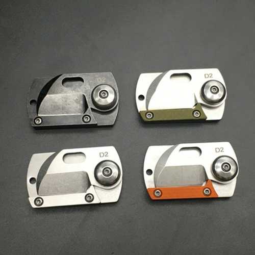 LAOTIE 73mm D2 Steel Outdoor Survival Folding Knife Portable Mini Pocket Army Knife Keychain Tool