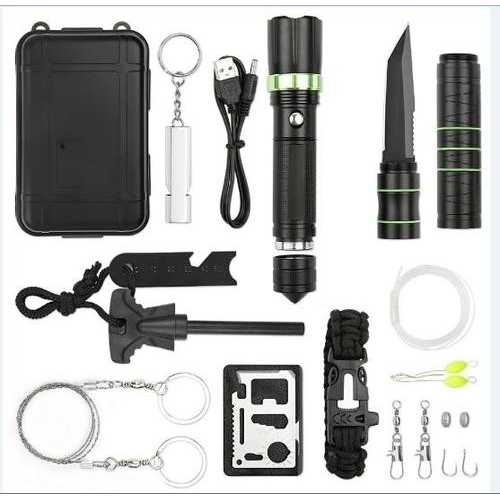 Outdoor Sports SOS Emergency Survival Tools Kit Tactical Hunting Tool With Self-Help Box