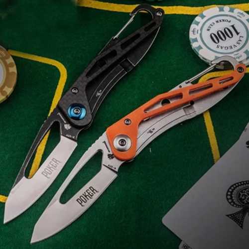 HX OUTDOORS ZD-009B Carbon Fiber EDC Portable Folding Knife Outdoor Wallet Knife Fishing Knife