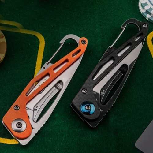 HX OUTDOORS ZD-009B Carbon Fiber EDC Portable Folding Knife Outdoor Wallet Knife Fishing Knife