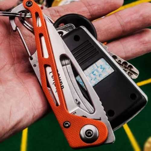 HX OUTDOORS ZD-009B Carbon Fiber EDC Portable Folding Knife Outdoor Wallet Knife Fishing Knife