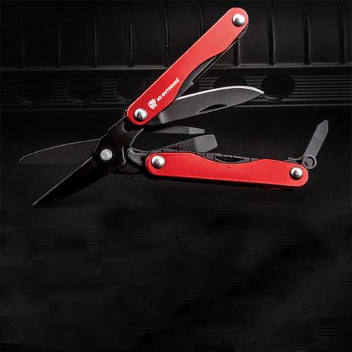 HX OUTDOORS GQ-01A 6 In 1 Mini EDC Scissors MultiFunction Combination Tool Survival Army Knives