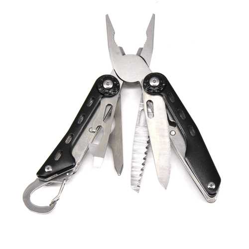 LAOTIE 168mm Stainless Steel Multifunctional Folding Pliers Portable Hanging Pliers Outdoor Survival Tool