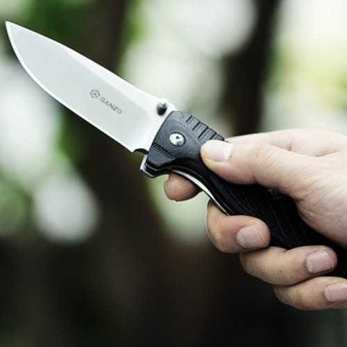 GANZO G722-BK 215mm Stainless Steel Mini Folding Knife Small Line Locking Outdoor Survial Knife