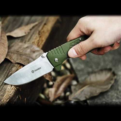 GANZO G722-BK 215mm Stainless Steel Mini Folding Knife Small Line Locking Outdoor Survial Knife