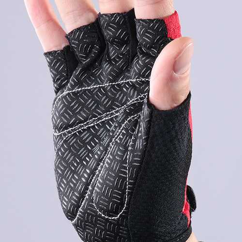WHEEL UP S043 Men Anti-skidding Wearproof Half Finger MTB Mountain Bike Gloves