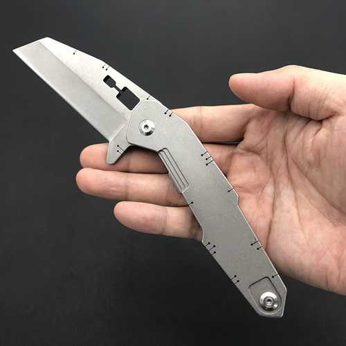 LAOTIE 190mm Stainless Steel Folding Knife Outdoor Portable Multifunction Camping Survival Knife
