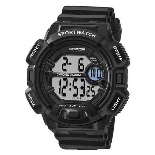 SANDA 319 Luminous Calendar Alarm Stopwatch Digital Watch