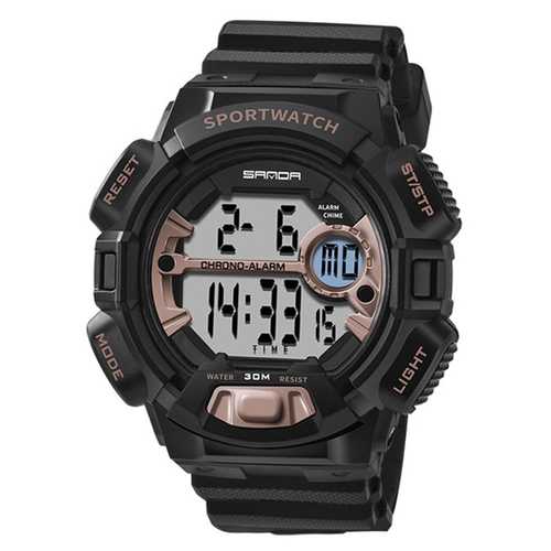 SANDA 319 Luminous Calendar Alarm Stopwatch Digital Watch