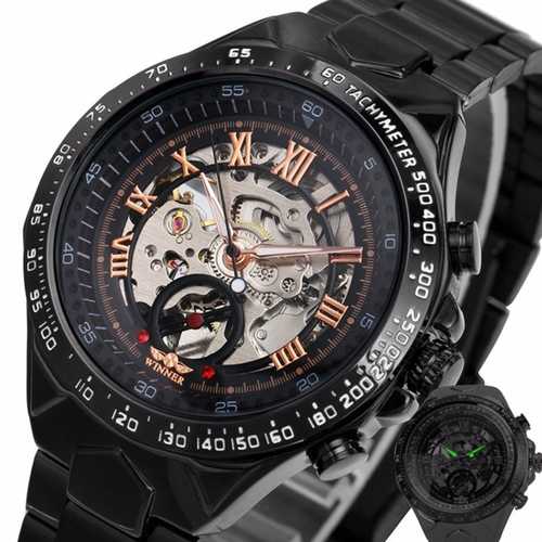 125 Roman Dials Black Case Automatic Mechanical Watch
