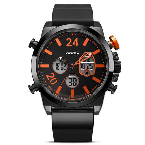 SINOBI 9732 Chronograph Luminous Dual Display Digital Watch