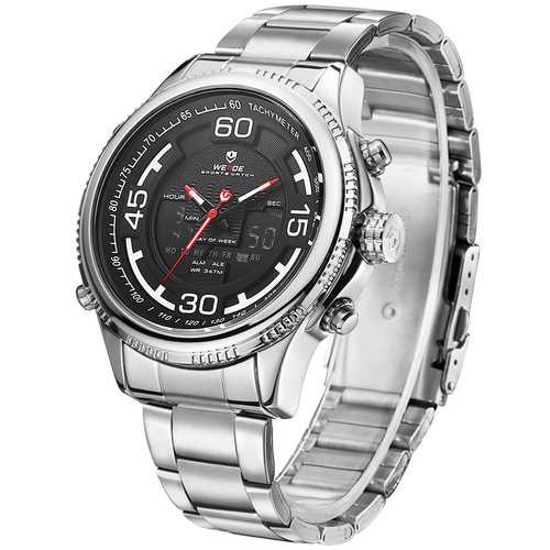 WEIDE 6306 Calendar Luminous Dual Display Digital Watch