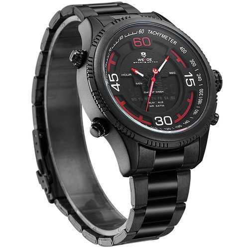 WEIDE 6306 Calendar Luminous Dual Display Digital Watch