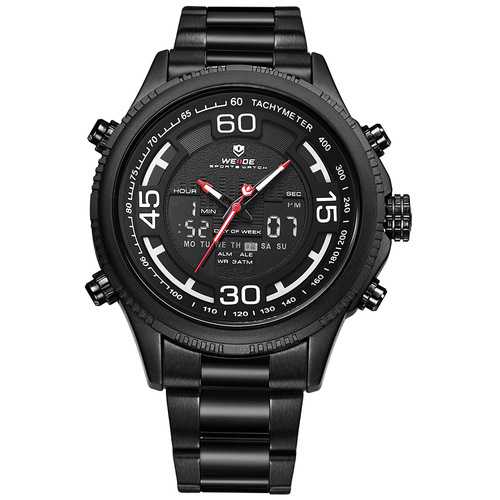 WEIDE 6306 Calendar Luminous Dual Display Digital Watch