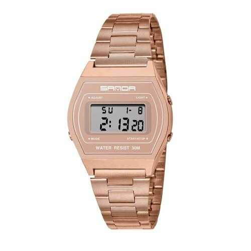 SANDA 406 Men Stainless Steel Calendar Sport Digital Watch