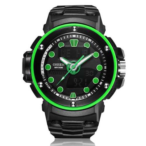 OHSEN AD1712 Luminous Outdoors Dual Display Digital Watch
