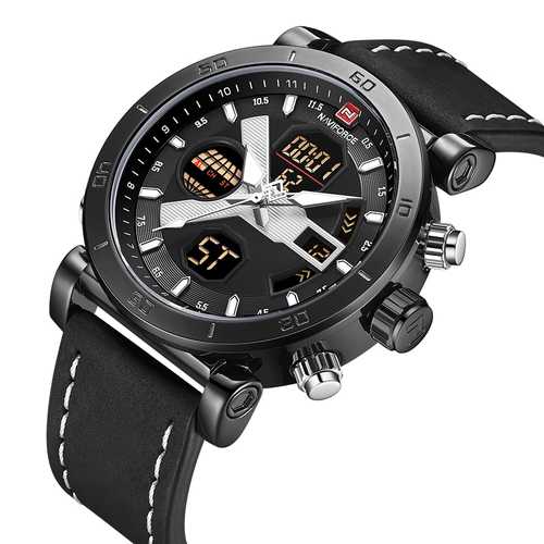 NAVIFORCE 9132 Luminous Calendar Dual Display Digital Watch