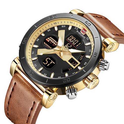 NAVIFORCE 9132 Luminous Calendar Dual Display Digital Watch