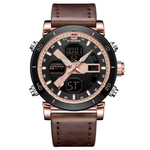 NAVIFORCE 9132 Luminous Calendar Dual Display Digital Watch