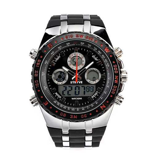 STRYVE S8002 Luminous Calendar Dual Display Digital Watch