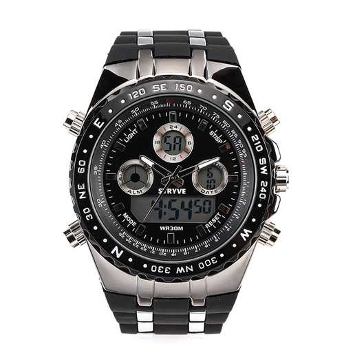 STRYVE S8002 Luminous Calendar Dual Display Digital Watch