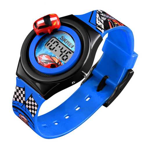 SKMEI 1376 Children Cartoon Car Creative Digital Watch
