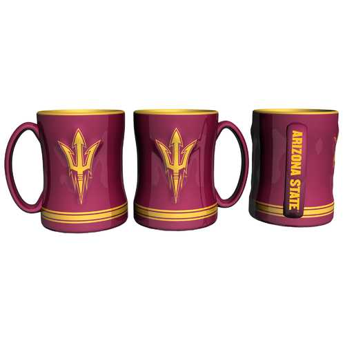 Arizona State Sun Devils Coffee Mug - 14oz Sculpted Relief Special Order