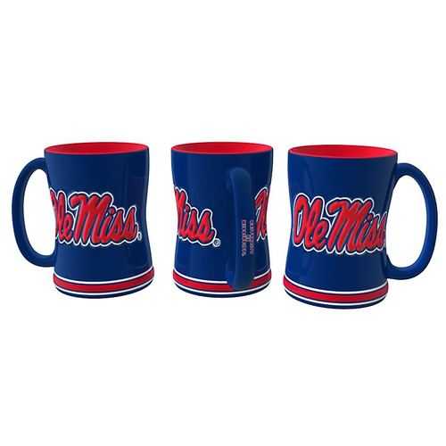 Mississippi Rebels Coffee Mug - 14oz Sculpted Relief Special Order