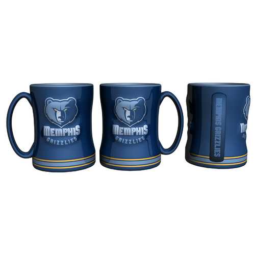 Memphis Grizzlies Coffee Mug 14oz Sculpted Relief Special Order