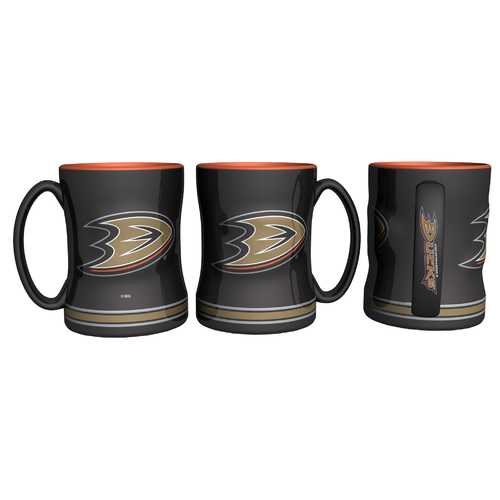 Anaheim Ducks Coffee Mug 14oz Sculpted Relief Special Order