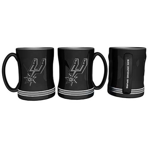 San Antonio Spurs Coffee Mug 14oz Sculpted Relief - New Special Order