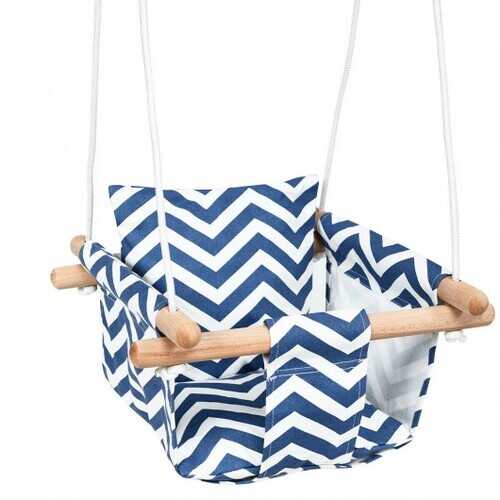 Indoor Outdoor Baby Canvas Hanging Swing-Blue