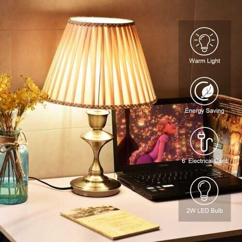 Antique Brass LED Bulb Table Lamp