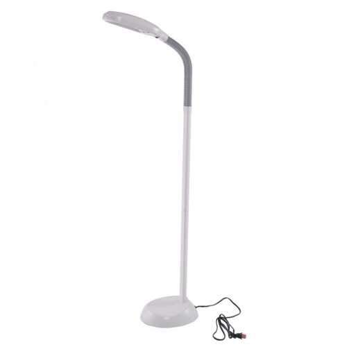 5 Ft Adjustable Deluxe Natural Light Floor Lamp-White