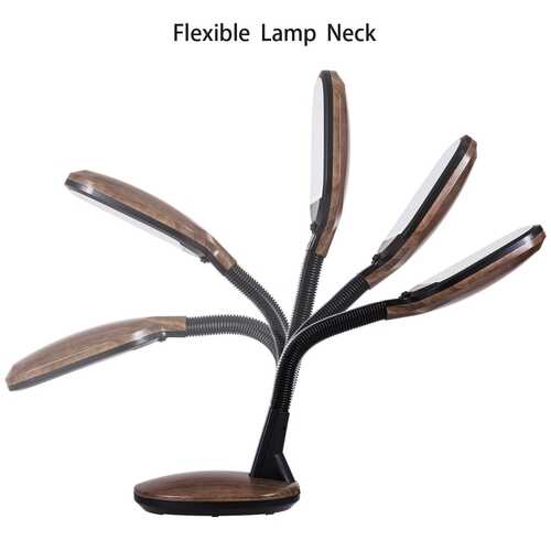 LED Adjustable Gooseneck Energy Saving Desk Lamp-Oak