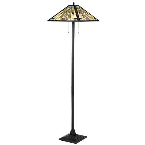 Tiffany-Style 2 Light Floor Lamp with 18