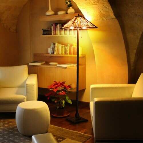 Tiffany-Style 2 Light Floor Lamp with 18