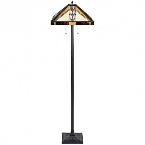 Tiffany-Style 2-Light Standing Lamp w/ 18
