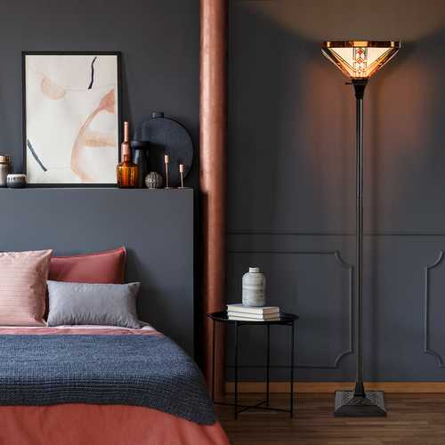 Tiffany-Style 1-Light Floor Lamp w/ 14