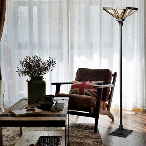 Tiffany-Style 1-Light Floor Lamp w/ 14